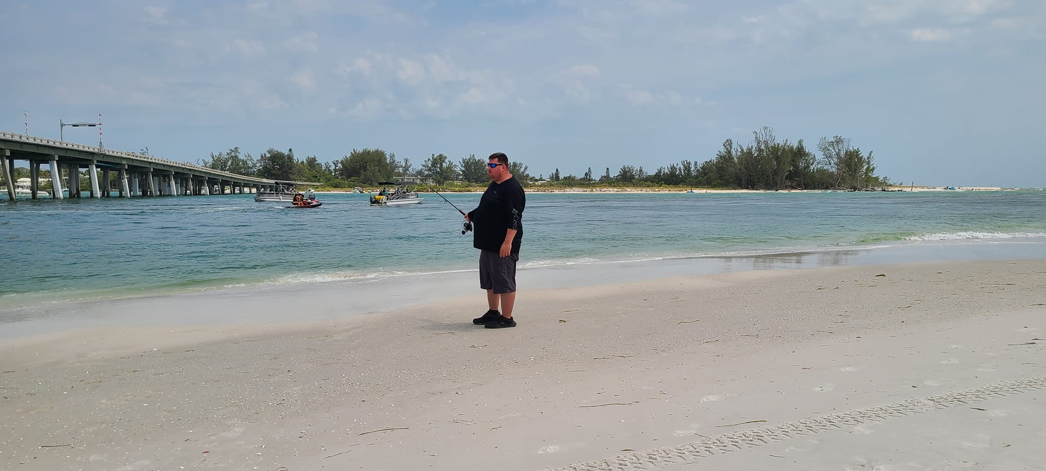 Inshore fishing from a Beach