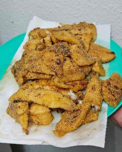 Pan-fried mullet