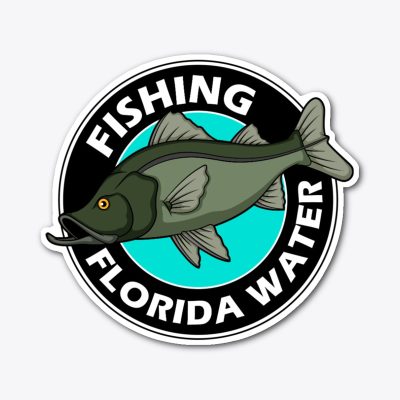 Fishing Florida Water Die Cut Sticker